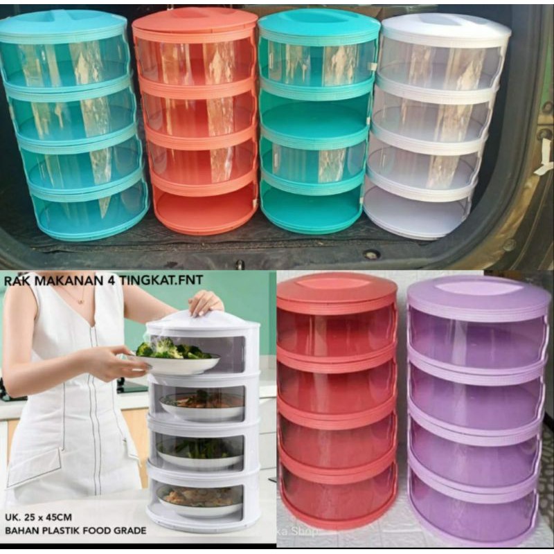tempat lauk 4layer susun termurah/food storage/dispenser lauk susun/rak lauk susun termurah