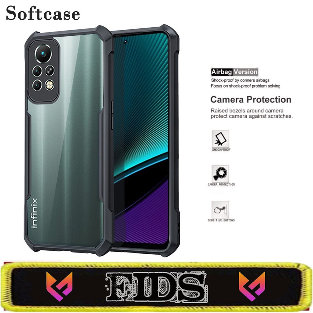 NEW Paket 4in1 Case Fusion Shockproof Infinix Note 11 Pro Free Anti Gores Layar &amp; TG Camera &amp; Garskin Carbon Handphone