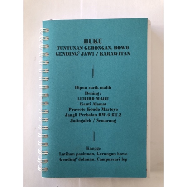 

BUKU GERONGAN LUDIRA MADU (lirik Gending)