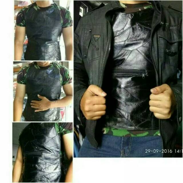 Rompi kulit pelindung dada kulit asli termorah