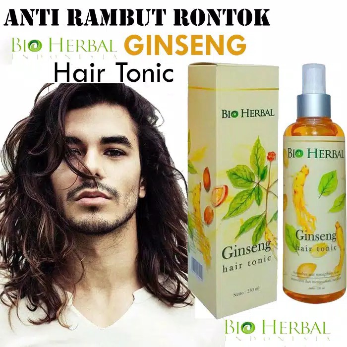 PAKET Bio Herbal  &amp; Shampoo Penumbuh Rambut Botak Rontok Hair Tonic Ginseng BPOM ORIGINAL Sampo oRI