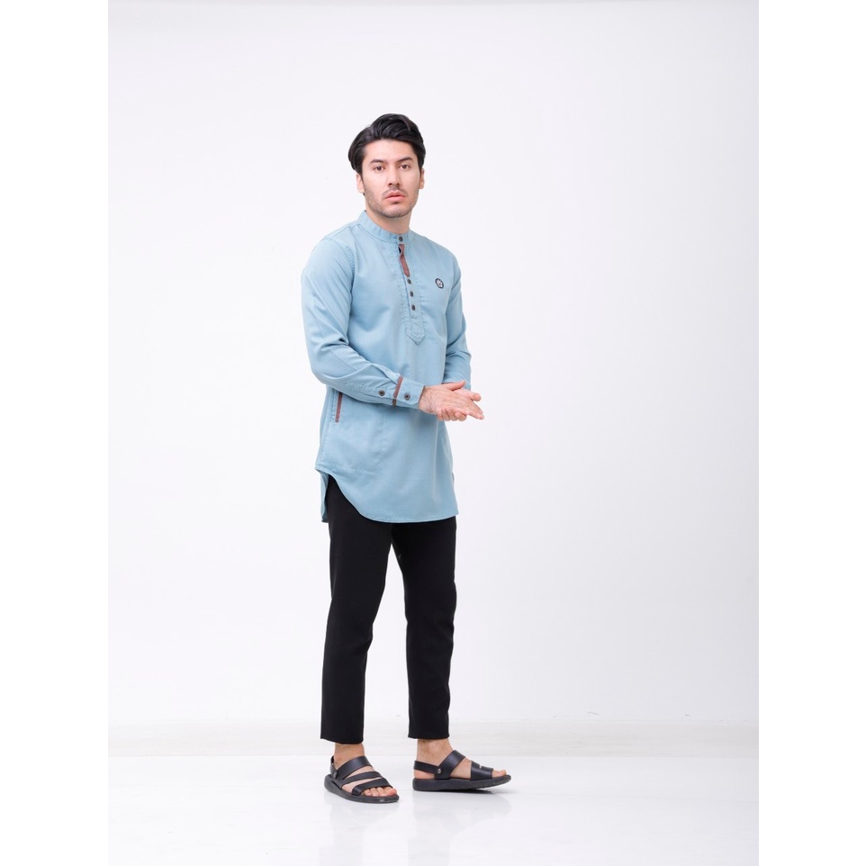 PROGRESS MAN baju koko pria lengan panjang koko kurta pangsi kemeja koko pria lengan panjang koko kurta pangsi baju kurta pangsi dewasa logo bordir Wardah P4N9S109