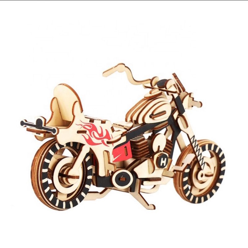 Puzzle Kayu 3 Dimensi Puzzle Motor Halley - Motor Gede