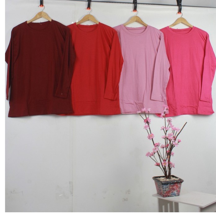 PREMIUM BAJU MANSET inner daleman polos kaos JUMBO dalem wanita lengan tangan jersy spandek jersi