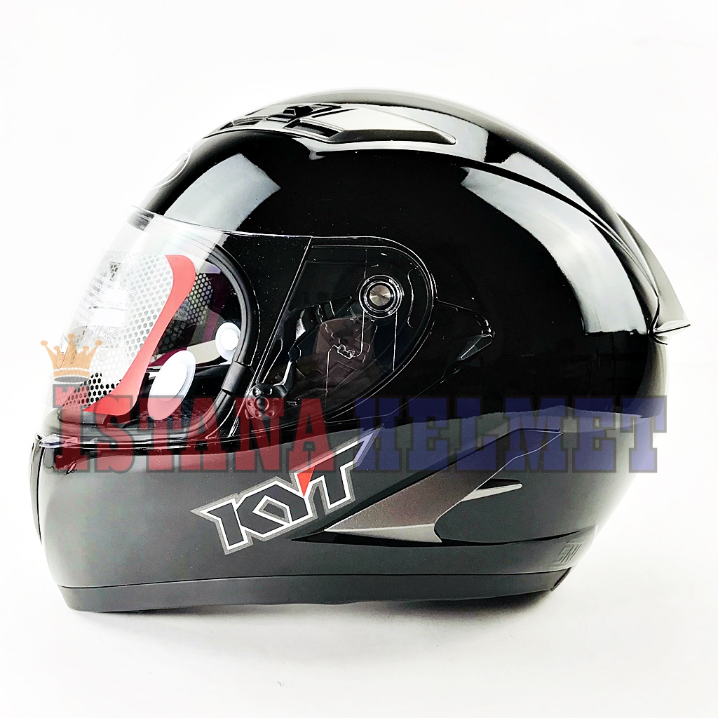 Jual HELM KYT FALCON 2 FULL FACE BLACK DOUBLE VISOR Shopee Indonesia
