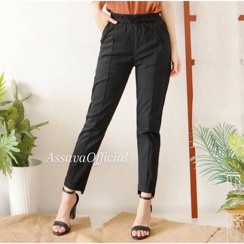 LIONA PANTS TWILL PREMIUM // CELANA WANITA BAGGY PANTS TWILL PREMIUM