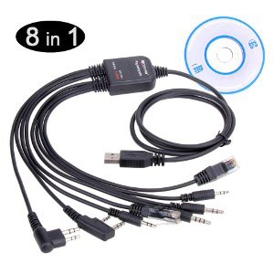 Kabel Program HT dan rig 8in1 kabel program usb baofeng Motorola kenwood yaesu  dll 8 in 1
