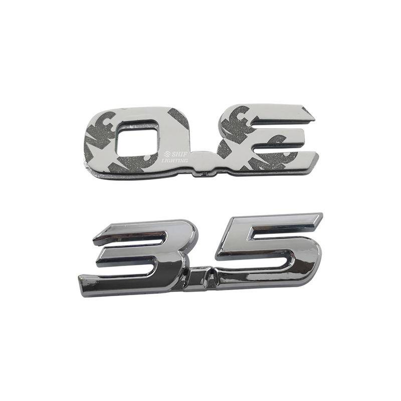 1pc Stiker Emblem / Badge Motif Tulisan Bahan Abs 3.0 / 3.5 &quot;Untuk Belakang Mobil