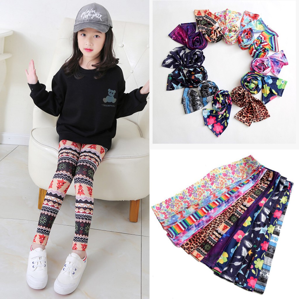 ORIGINAL CELANA ANAK LEGGING PEREMPUAN STRECHT MOTIF ATAU POLOS REALPICT