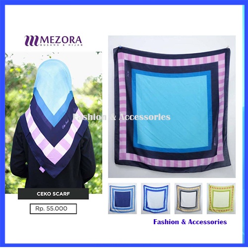 Segiempat Motif/ Jilbab motif/ Hijab CEKO SCARF by MEZORA