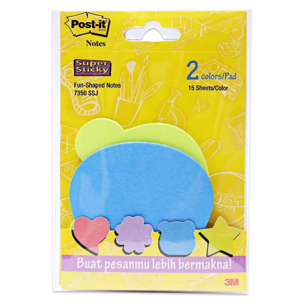 

POST-IT FUN SHAPE NOTES BEAR 7350 SSJ 3M