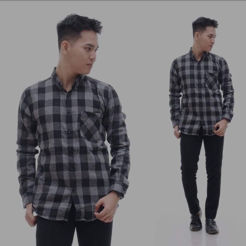 Kemeja Flanel Pria Impor Lengan Panjang Premium Kemeja Flanel Kotak Kotak Unisex Hem Flannel Baju Flanel Pria Wanita Fashion Pria