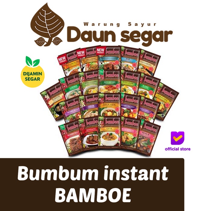 

Bumbum Instant Bamboe gulai kari opor semur sayur sop asem rendang kare soto goreng ayam lodeh rawon daun segar