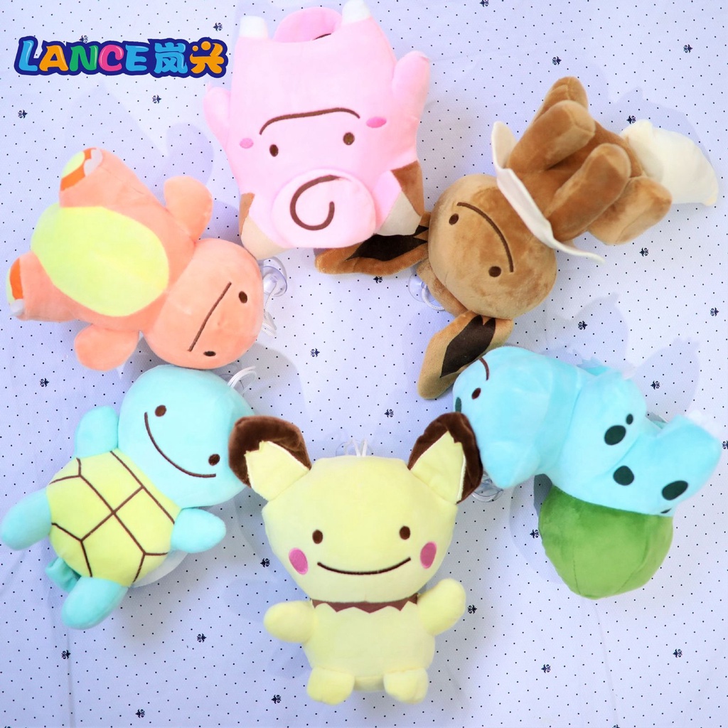 BONEKA POKEMON PIKACHU EEVEE BULBASAUR CHARMANDER SQUIRTLE CLEFAIRY