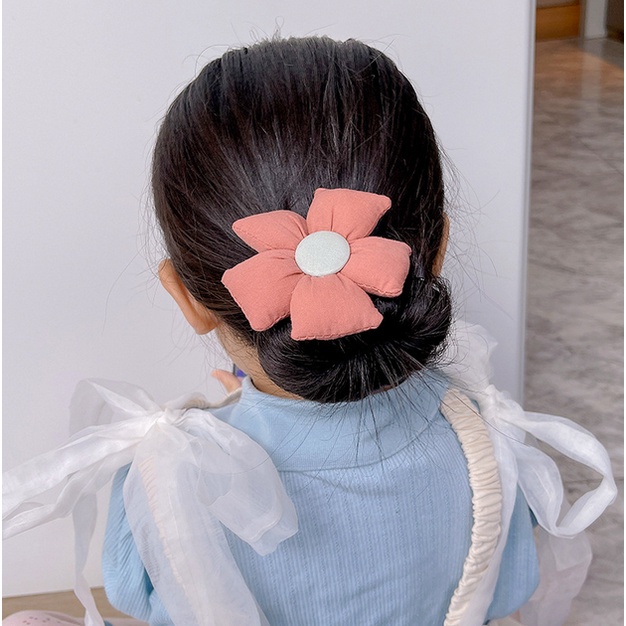 Jepit Rambut Korea Ikat Sanggul Hair Bun Tie Kawat Anak Perempuan Motif Bunga fashion Import AK222