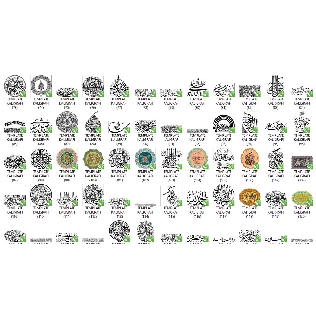 Paket Template Kaligrafi Islami Terbaik CDR Usaha Percetakan Terbaik