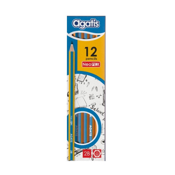 Agatis Neopex Hexagonal Graphite Pensil 2B Isi 12 pcs NH-2B-1201