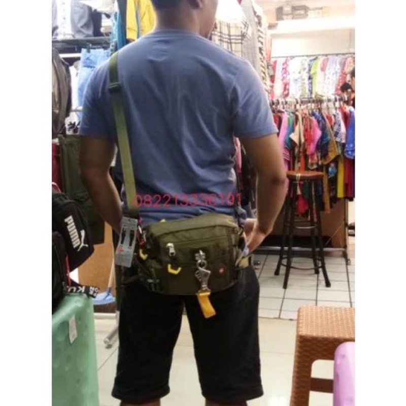 TOUGH WARRIOR 5593 Jeansmith Tough selempang waist bag multifungsi Tuf taf taugh touf army waistbag