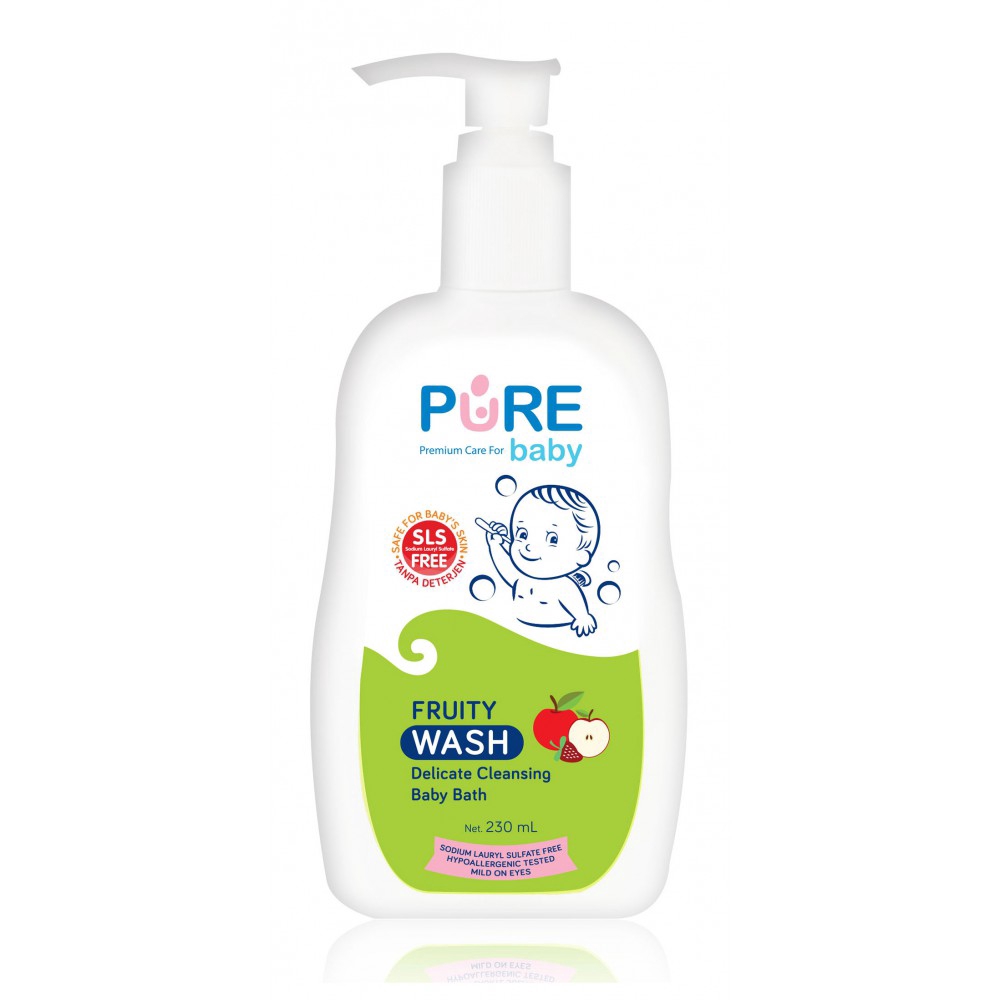 [BPOM] - Pure BB Wash 2 in 1 Sabun Mandi Bayi (Aman bagi Kulit Sensitif) - 230ml PureBaby Baby