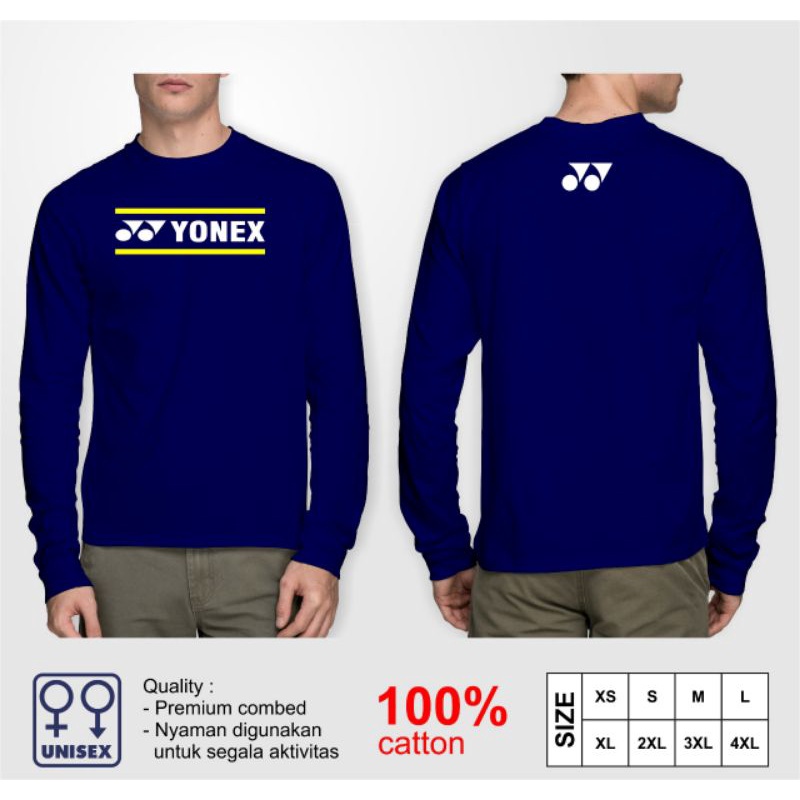 kaos badminton dewasa baju bulu tangkis lengan panjang baju olah raga Yonex