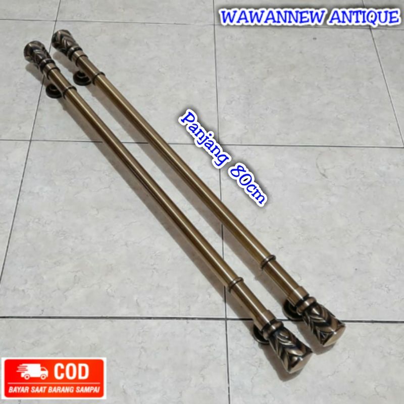 Handle Pintu Rumah Pagar Kuningan Antik Murah Motif Nanas AB 80cm