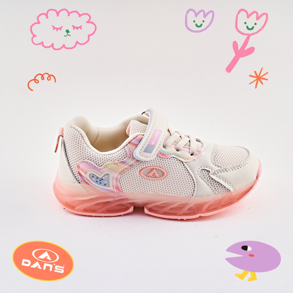 Dans Leisa Sepatu Sneakers Anak Perempuan - Beige