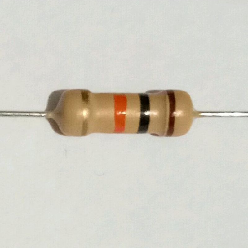 Resistor 1K 1/4W Karbon 5% Taiwan Kaki Tembaga