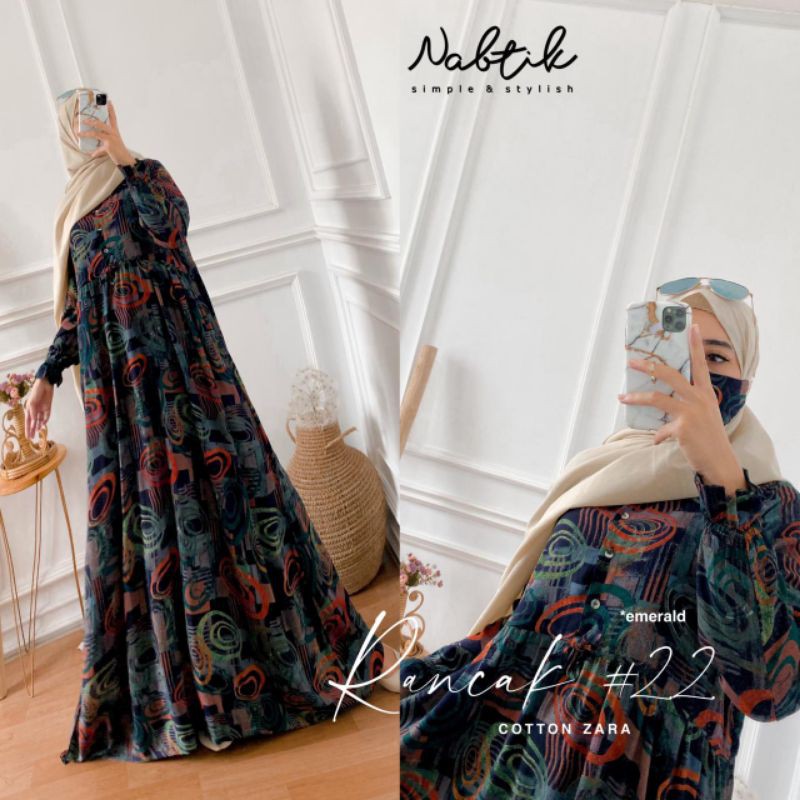 READY GAMIS COTTON ZARA  RANCAK #22 ORIGINAL NABTIK FREE MASKER 'GAMIS MUSLIM'