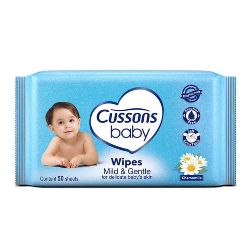 Cussons Baby Wipes 50s Beli 1 Gratis 1/Tisu Basah Bayi/Wet Tissue