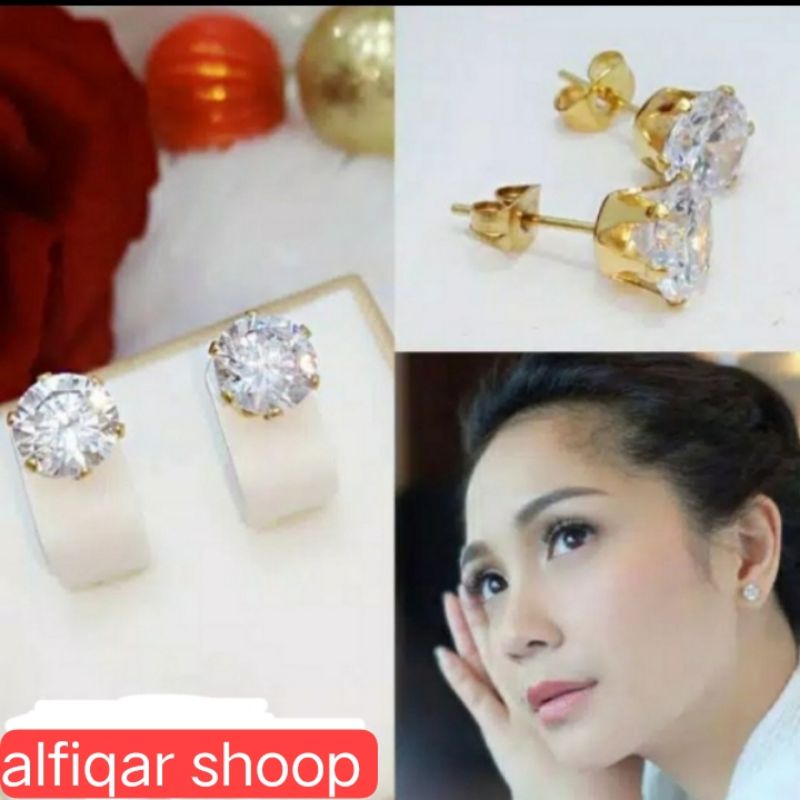 anting tusuk  dewasa titanium anti luntur dan anti berkarat