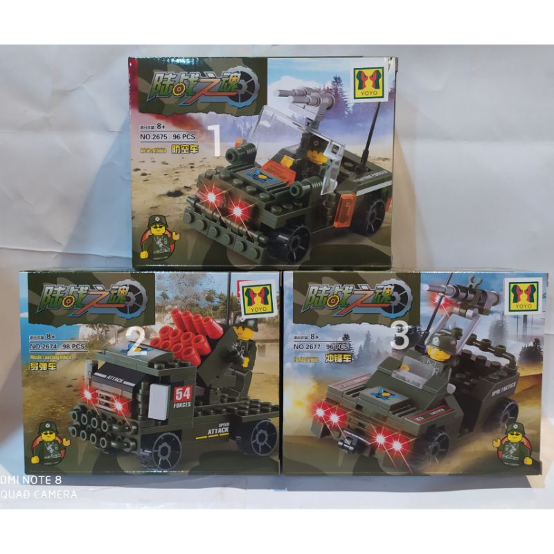Mainan Lego Mobil Army Military