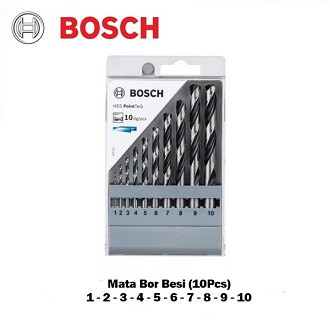 BOSCH Mata Bor Besi Set 1-10mm 10pcs HSS PointTeQ