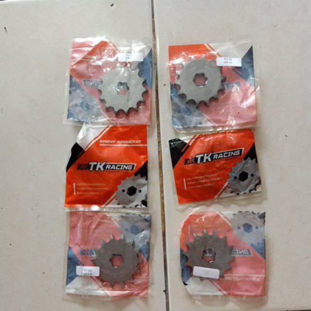 GEAR DEPAN UKRAN 428  KLX 150 CRF 150 L MERK TK,UKURAN 13.14 15