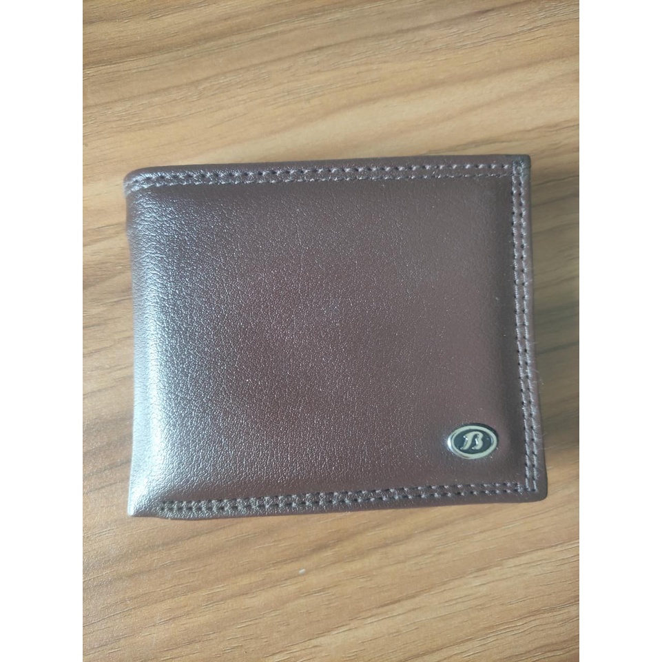 Dompet Lipat Pria Kulit Sintetis Bifold Banyak Slot Uang Kartu Simple Keren