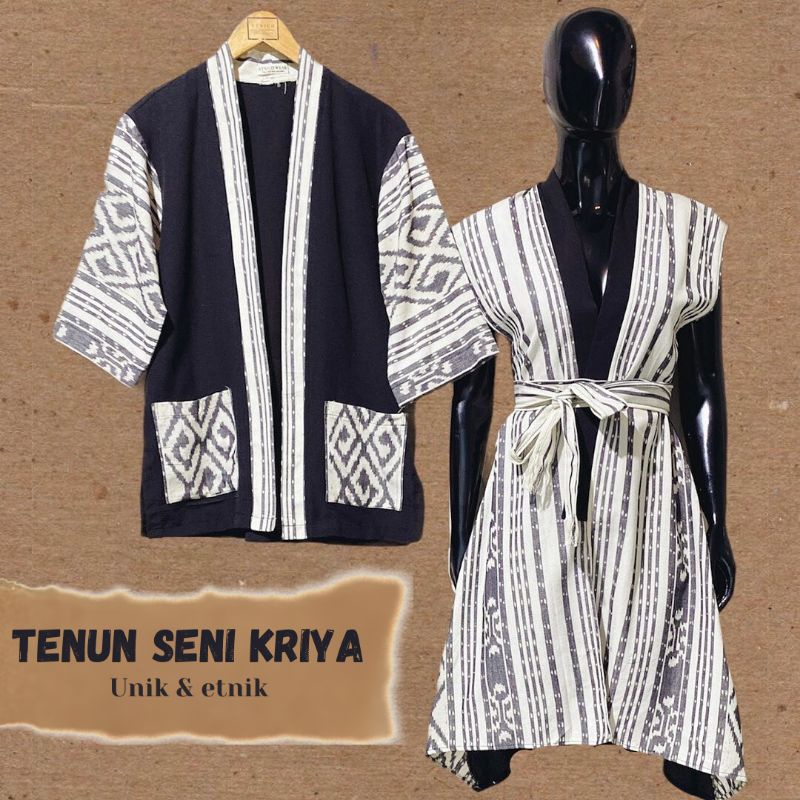 Sarimbit Tenun || couple tenun || kimono tenun || tunik tenun terbaru