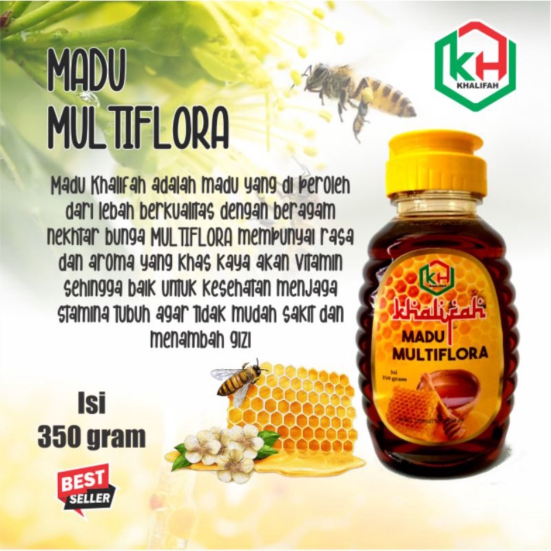 

Madu Multiflora Rasa Aroma Enak 350 Gram KHALIFAH