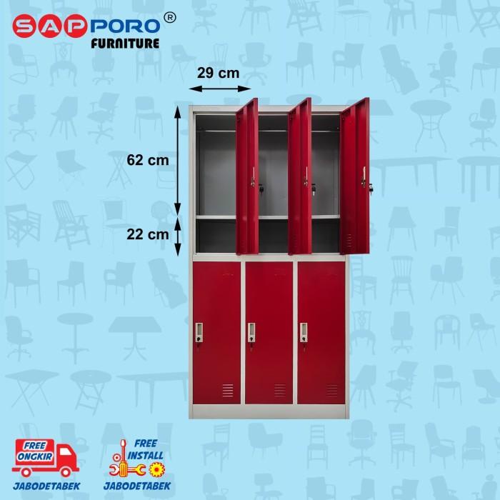 

Filling Cabinet / Locker Besi / Loker Besi 6 Pintu Sapporo Essen 6 - Light Oriental Kualitas Terbaik