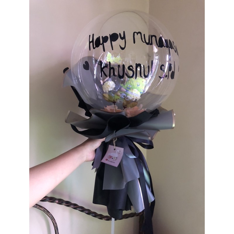 Buket ballon ballon bucket ballon graduation SUDAH PACKING
