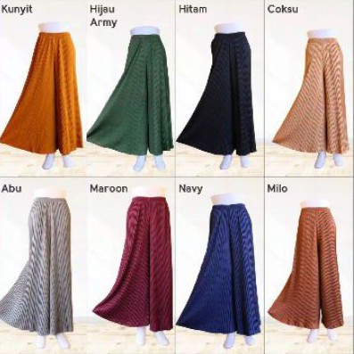 (BISA COD) CELANA KULOT MAYUNG / Celana Kulot Midi Plisket Lurus /Pleated pants / TERMURAH / TERBARU