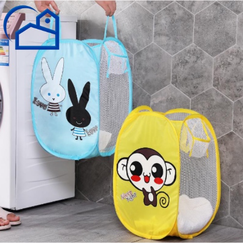 Keranjang Baju Kotor Lipat Motif Karakter / Laundry Basket / Keranjang Karakter Kartun 10199