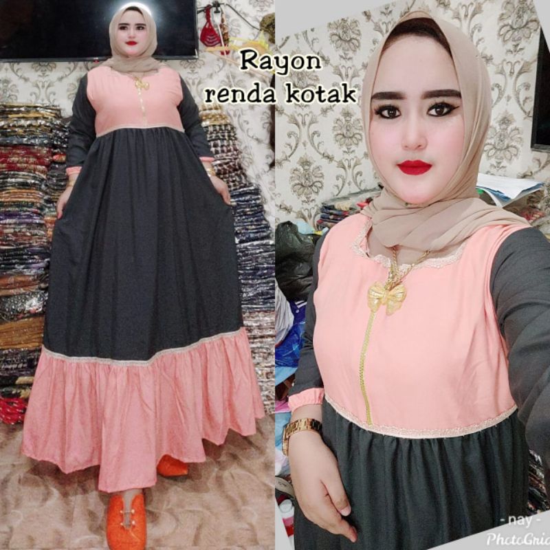 GAMIS RAYON RENDA KOTAK PREMIUM