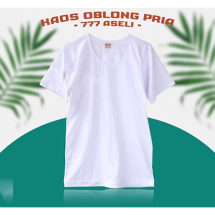 1 Pcs Kaos Dalam T-Shirt 777 - Oblong Pria - Warna Putih