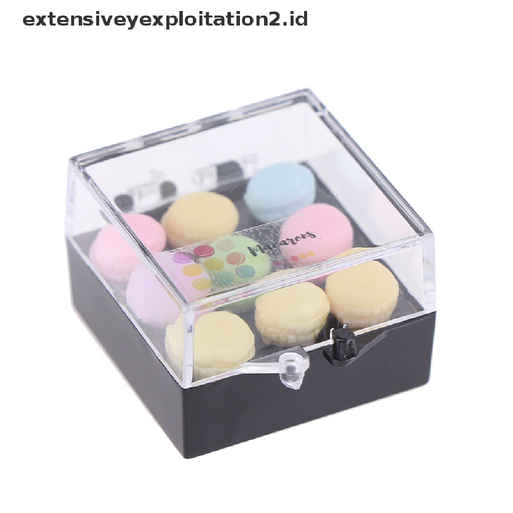 1 Set Miniatur Macaron Tea Snacks Skala 1: 12 Untuk Dekorasi Dapur Rumah Boneka