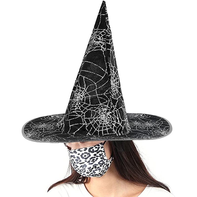 Topi Penyihir Handmade Bahan Felt Ramah Kulit Untuk Halloween