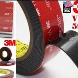

Double Tape Original 3M VHB 12mm x 33 Meter Super Lengket Black Hitam