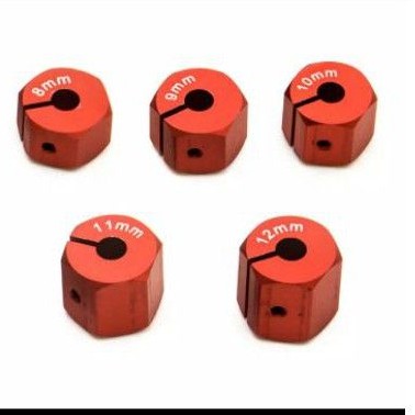 4Pcs Suku Cadang Penganti Roda Hex 8 / 9 / 10 / 11 / 12mm Bahan Alloy