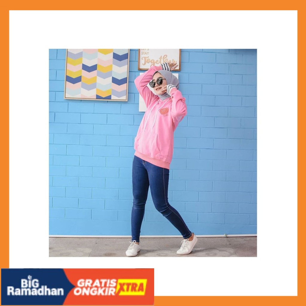 RAJUT RAPI BIG UKURAN ALLSIZE JUMBO LD 110 BESAR MURAH / What Is Love Hoodie Wanita