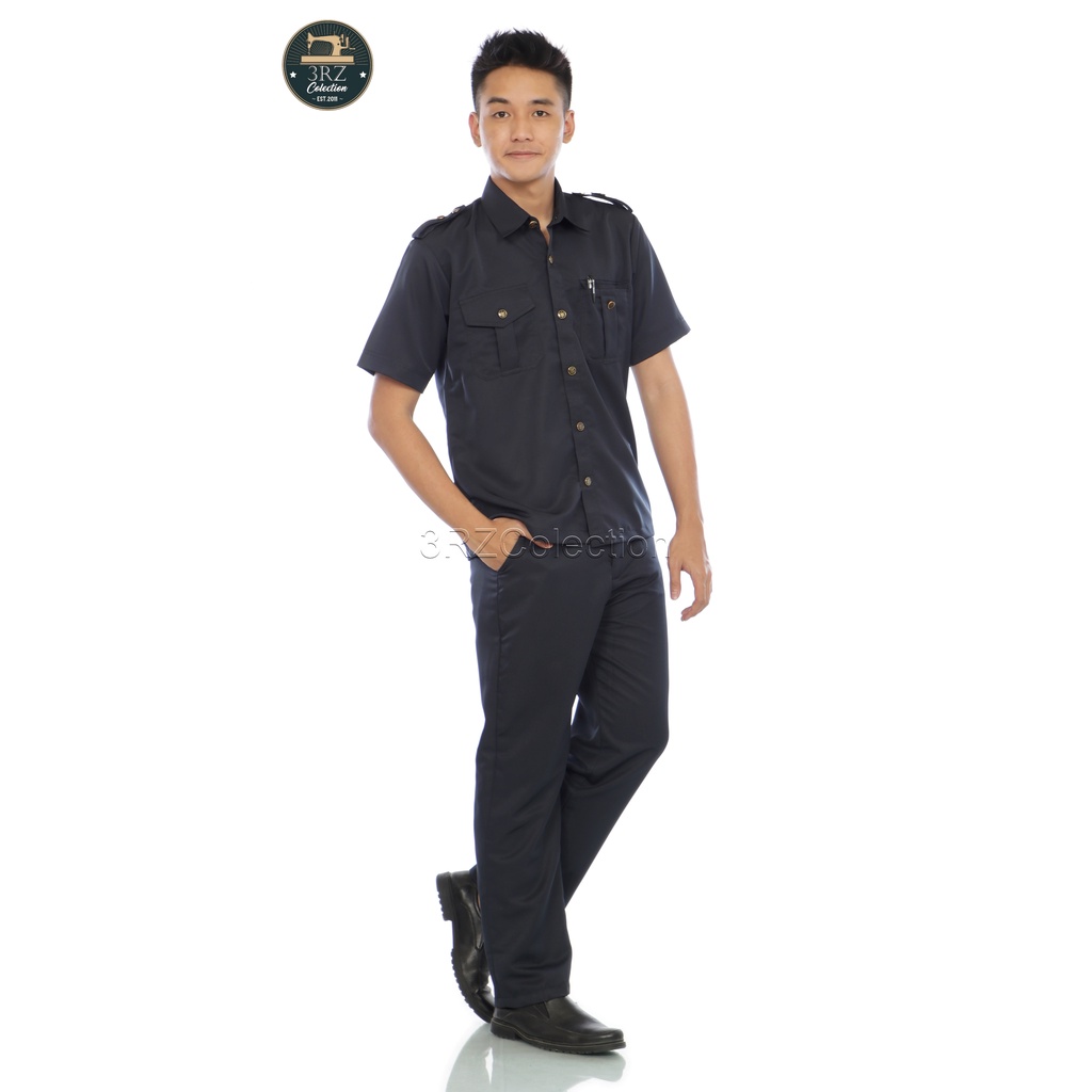 Seragam safari Baju safari Setelan safari security safari satpam Safari Lengan pendek Lengan panjang Seragam Guru Baju Guru Seragam Pns Navy