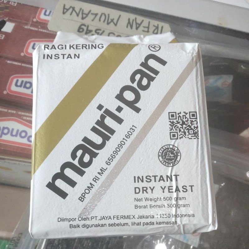 

ragi merk mauripan 500gr dan repack 100gr