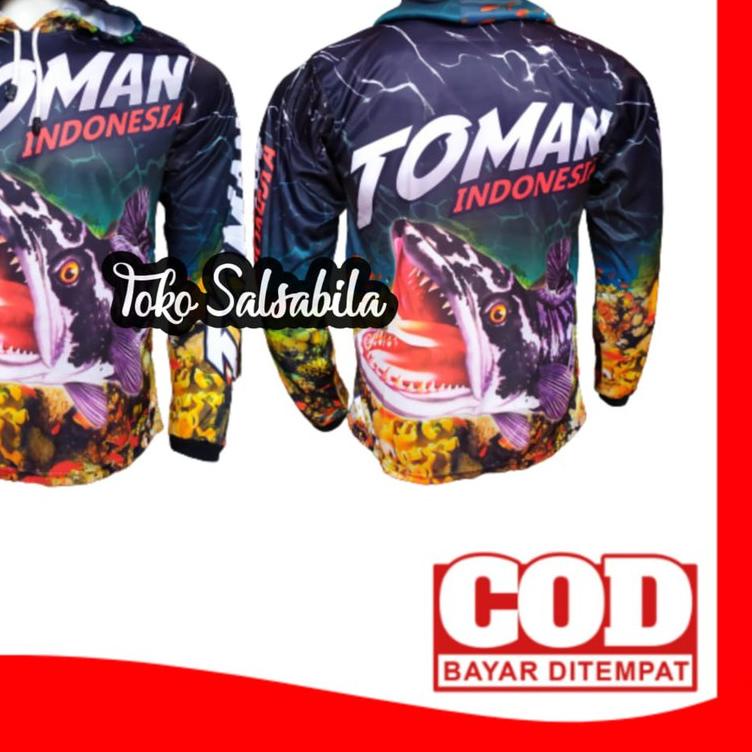 Jersey Mancing Hoodie Lengan Panjang / Kaos Mancing Tudung / Baju Mancing Mania Jersey Pakaian Pria